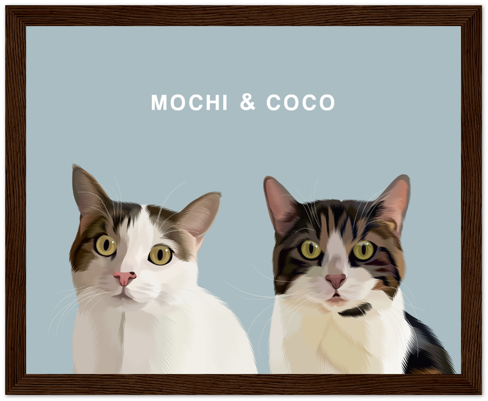 Two Pet Custom Pawtrait