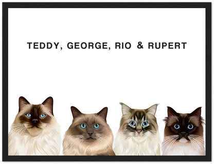 Four Pet Custom Pawtrait