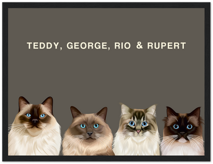 Four Pet Custom Pawtrait