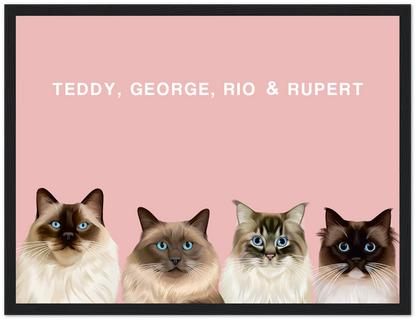 Four Pet Custom Pawtrait