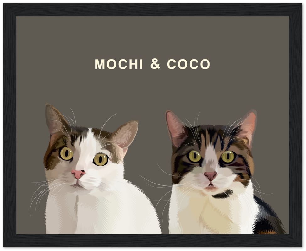 Two Pet Custom Pawtrait