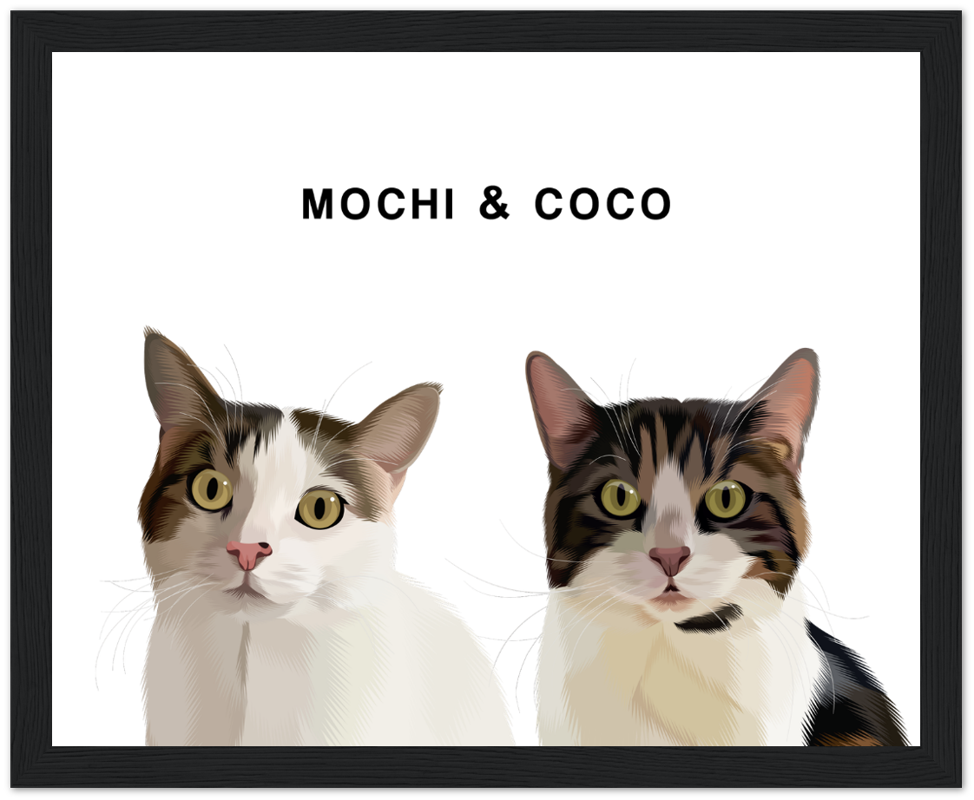 Two Pet Custom Pawtrait