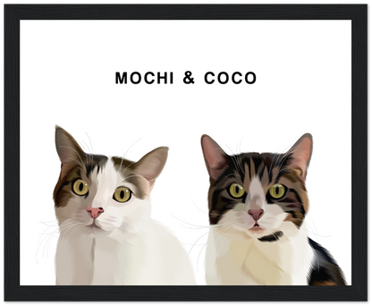 Two Pet Custom Pawtrait