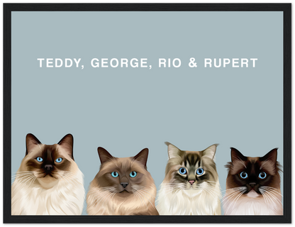 Four Pet Custom Pawtrait