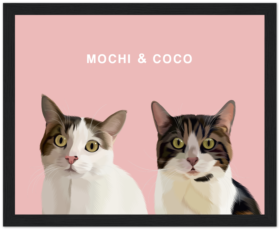 Two Pet Custom Pawtrait