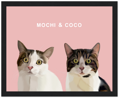 Two Pet Custom Pawtrait