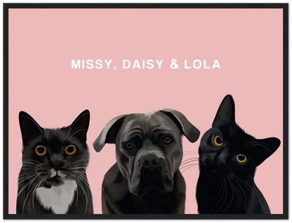 Three Pet Custom Pawtrait