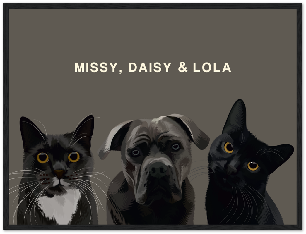Three Pet Custom Pawtrait