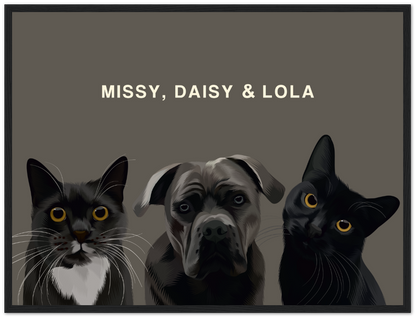 Three Pet Custom Pawtrait