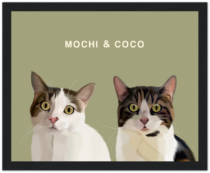Two Pet Custom Pawtrait