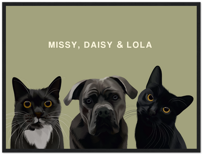 Three Pet Custom Pawtrait