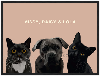 Three Pet Custom Pawtrait