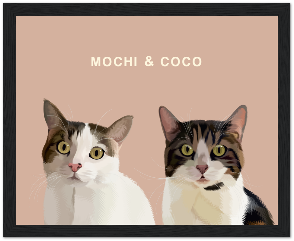 Two Pet Custom Pawtrait