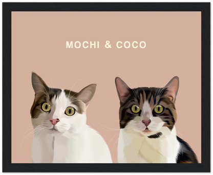 Two Pet Custom Pawtrait