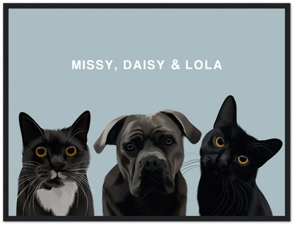 Three Pet Custom Pawtrait