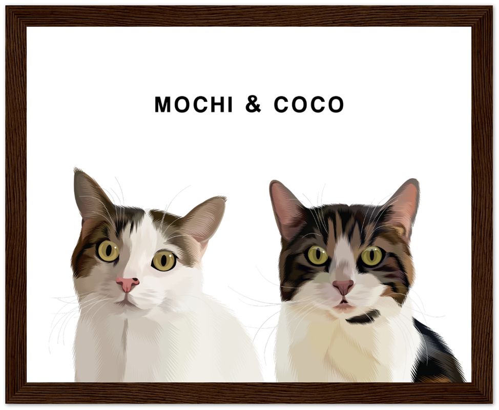 Two Pet Custom Pawtrait