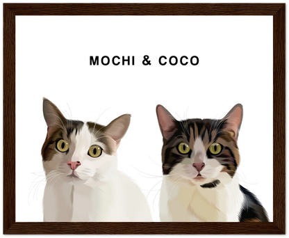 Two Pet Custom Pawtrait
