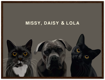 Three Pet Custom Pawtrait