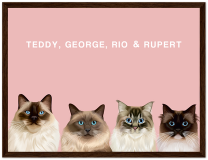 Four Pet Custom Pawtrait