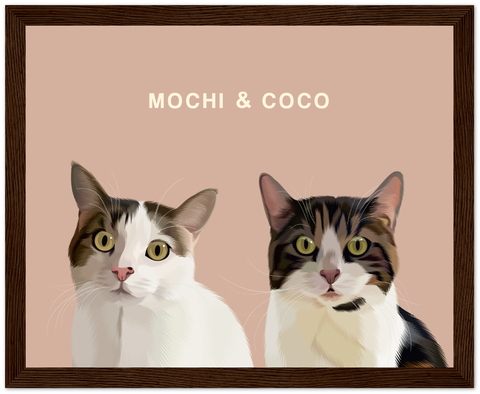 Two Pet Custom Pawtrait
