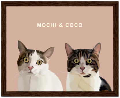 Two Pet Custom Pawtrait