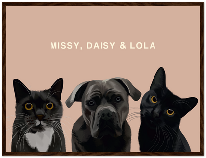 Three Pet Custom Pawtrait