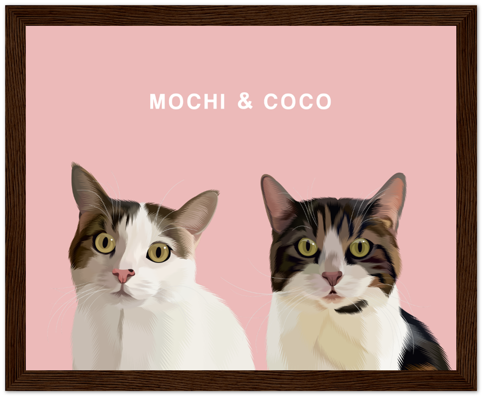 Two Pet Custom Pawtrait