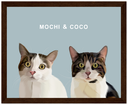 Two Pet Custom Pawtrait