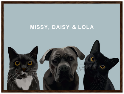 Three Pet Custom Pawtrait