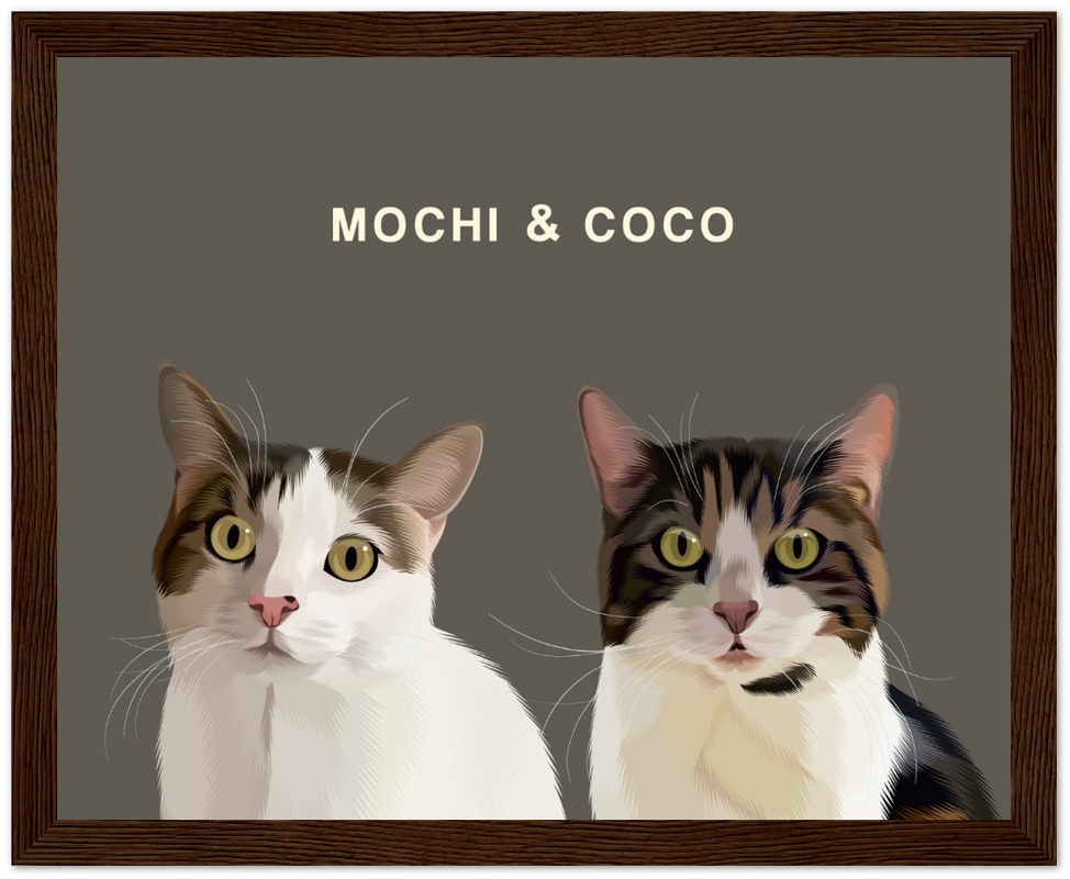 Two Pet Custom Pawtrait