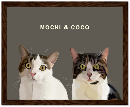 Two Pet Custom Pawtrait