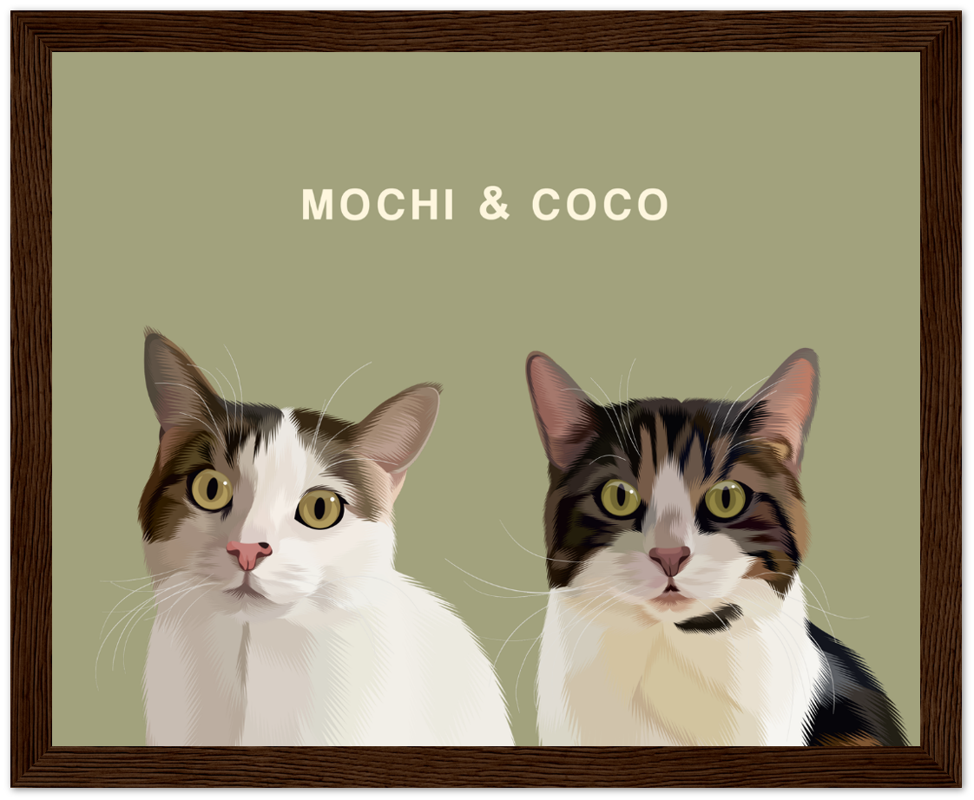 Two Pet Custom Pawtrait