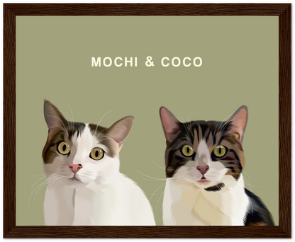 Two Pet Custom Pawtrait