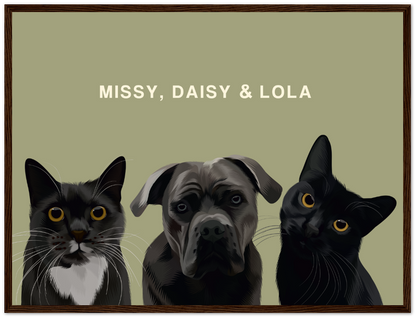 Three Pet Custom Pawtrait