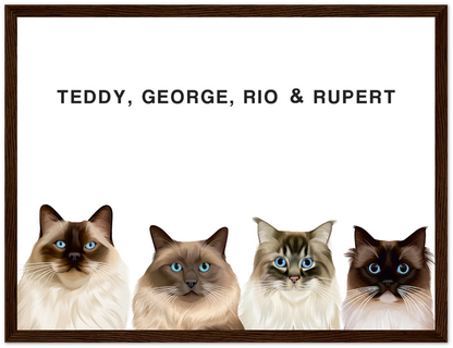 Four Pet Custom Pawtrait
