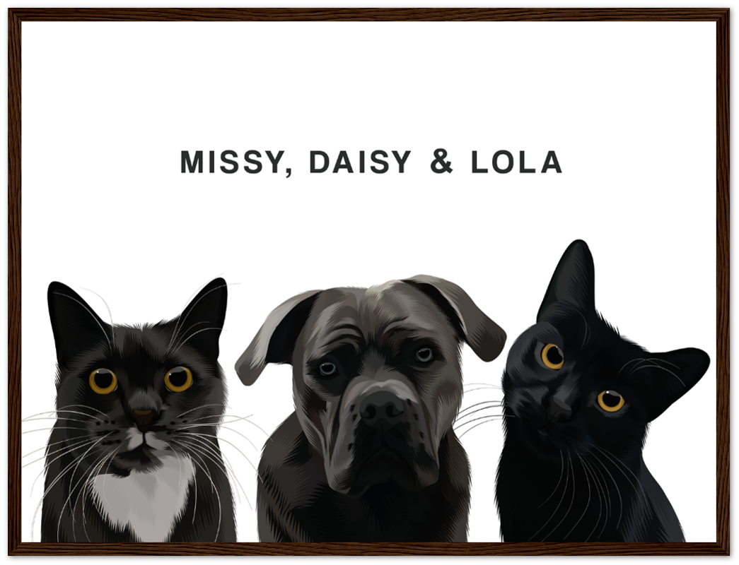 Three Pet Custom Pawtrait