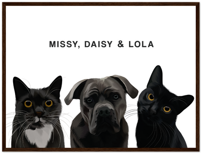 Three Pet Custom Pawtrait
