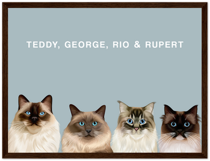 Four Pet Custom Pawtrait