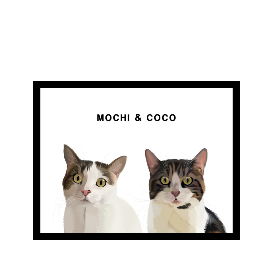 Two Pet Custom Pawtrait