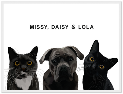 Three Pet Custom Pawtrait