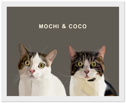 Two Pet Custom Pawtrait