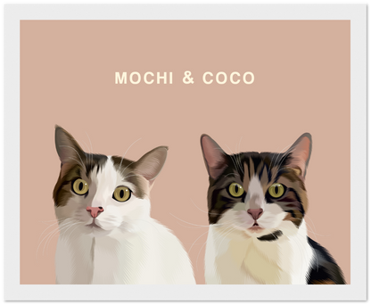 Two Pet Custom Pawtrait