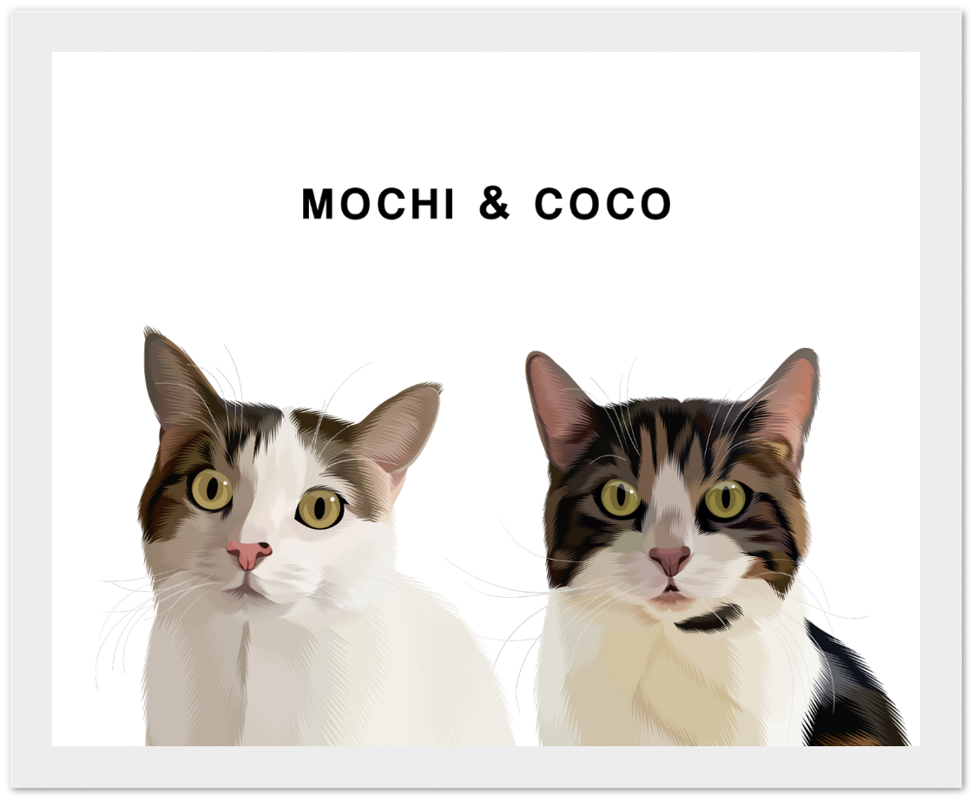Two Pet Custom Pawtrait