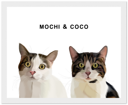 Two Pet Custom Pawtrait