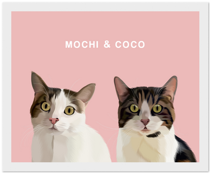 Two Pet Custom Pawtrait