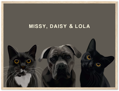 Three Pet Custom Pawtrait