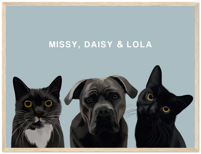 Three Pet Custom Pawtrait