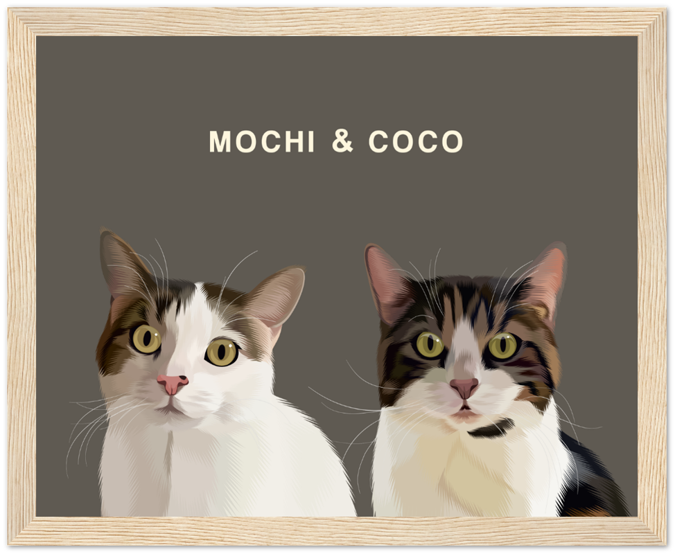 Two Pet Custom Pawtrait
