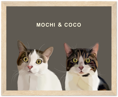 Two Pet Custom Pawtrait