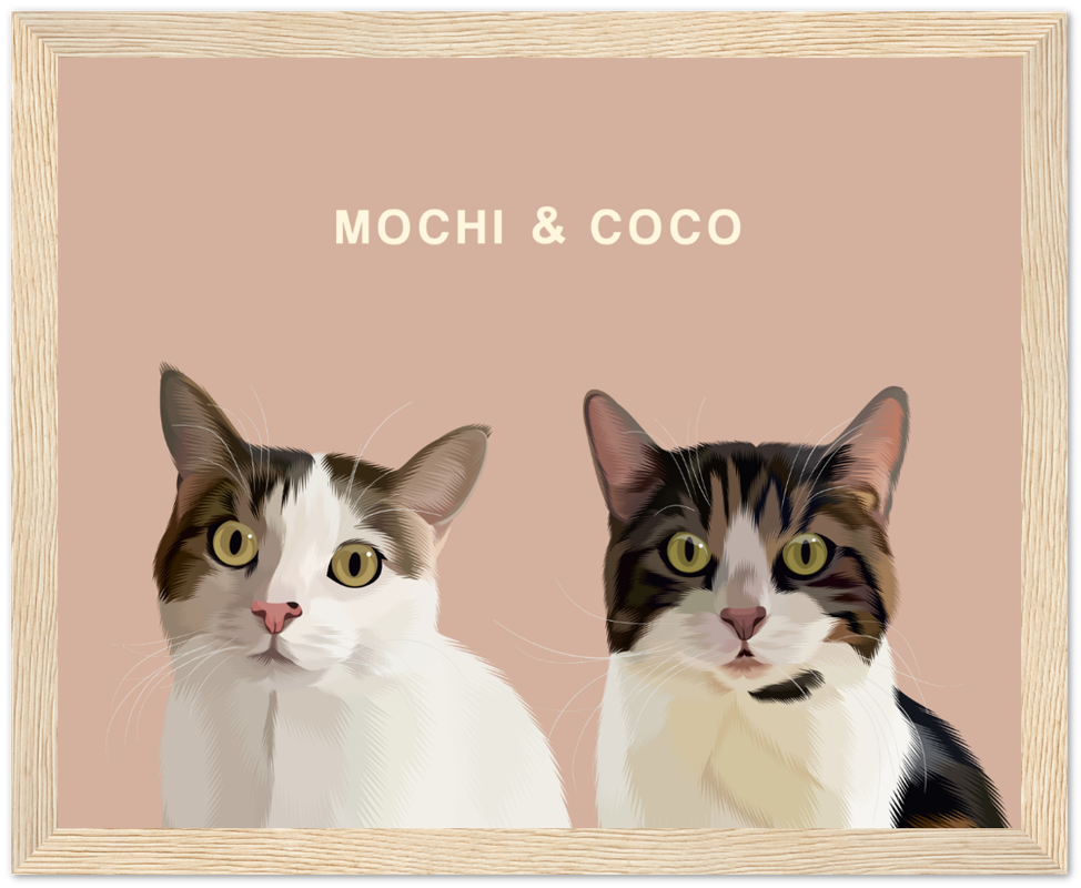 Two Pet Custom Pawtrait
